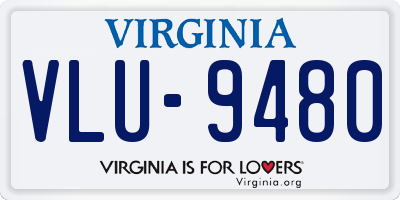 VA license plate VLU9480