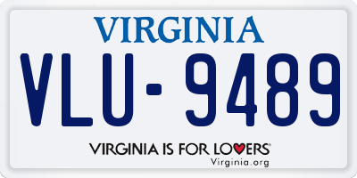VA license plate VLU9489