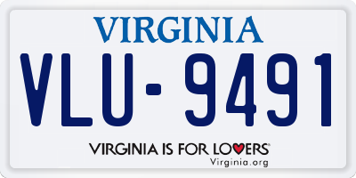 VA license plate VLU9491