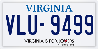 VA license plate VLU9499