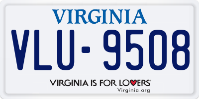 VA license plate VLU9508
