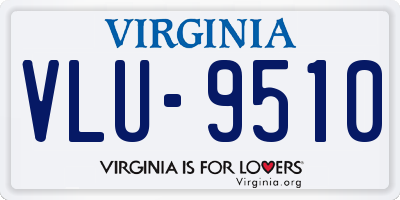 VA license plate VLU9510
