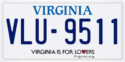 VA license plate VLU9511