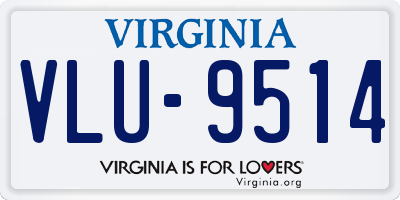 VA license plate VLU9514