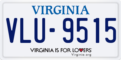 VA license plate VLU9515