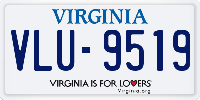 VA license plate VLU9519