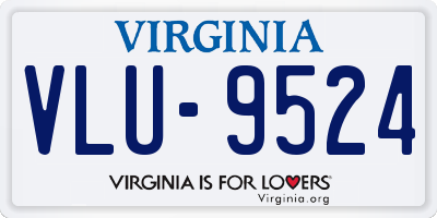 VA license plate VLU9524