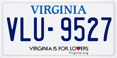 VA license plate VLU9527