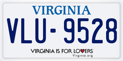 VA license plate VLU9528