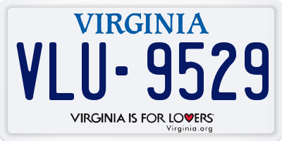 VA license plate VLU9529