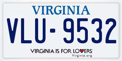 VA license plate VLU9532