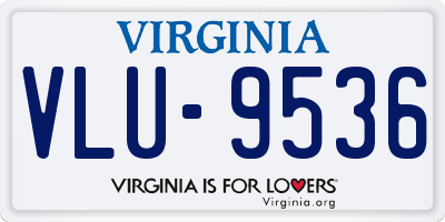 VA license plate VLU9536