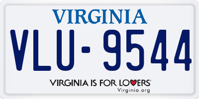 VA license plate VLU9544