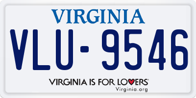VA license plate VLU9546