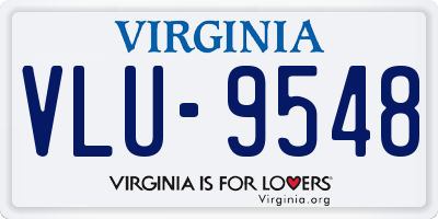 VA license plate VLU9548