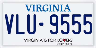 VA license plate VLU9555