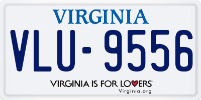 VA license plate VLU9556
