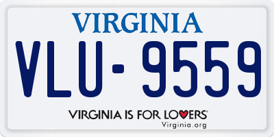 VA license plate VLU9559