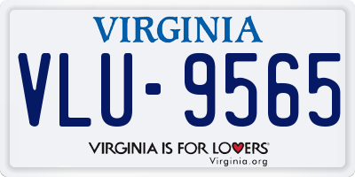 VA license plate VLU9565