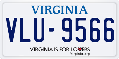VA license plate VLU9566