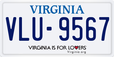 VA license plate VLU9567
