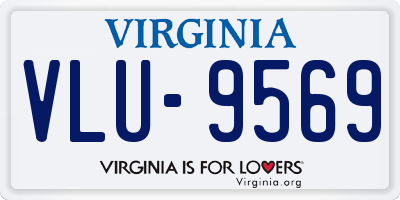 VA license plate VLU9569