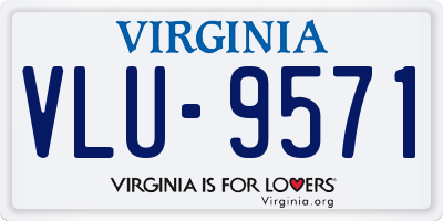VA license plate VLU9571