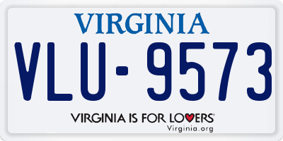 VA license plate VLU9573