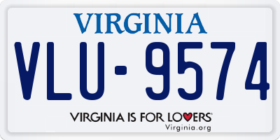 VA license plate VLU9574