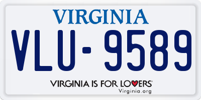 VA license plate VLU9589