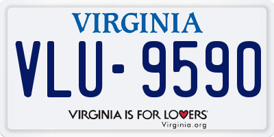 VA license plate VLU9590