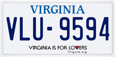 VA license plate VLU9594