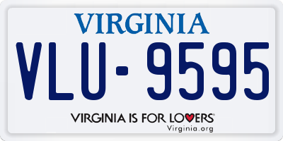 VA license plate VLU9595