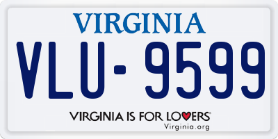VA license plate VLU9599
