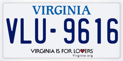 VA license plate VLU9616