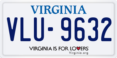 VA license plate VLU9632