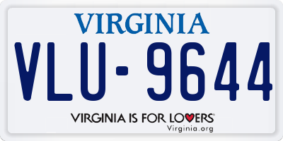 VA license plate VLU9644