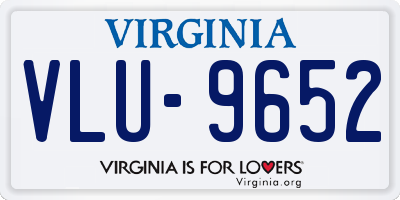 VA license plate VLU9652