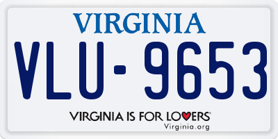 VA license plate VLU9653