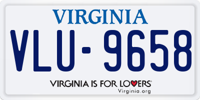 VA license plate VLU9658