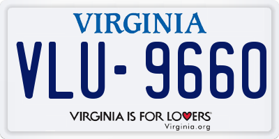 VA license plate VLU9660