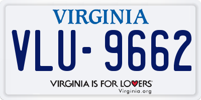 VA license plate VLU9662
