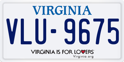 VA license plate VLU9675