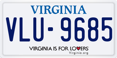 VA license plate VLU9685