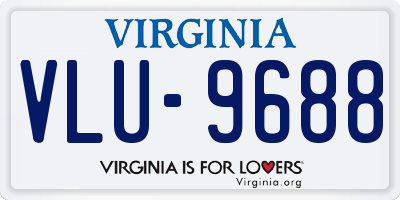 VA license plate VLU9688