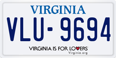 VA license plate VLU9694
