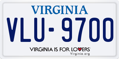 VA license plate VLU9700
