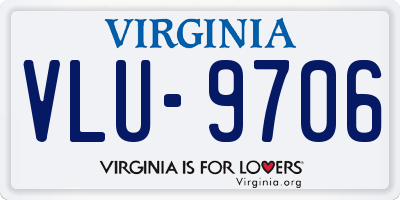 VA license plate VLU9706