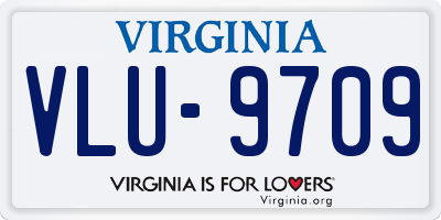 VA license plate VLU9709