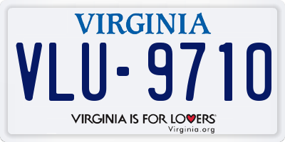 VA license plate VLU9710